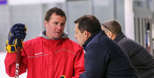 FOTO: Latvijas U-20 hokeja izlases treniņš