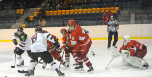 FOTO: Latvijas U-20 izlase turnīrā Ventspilī cieš neveiksmi (1:4) arī pret baltkrieviem 
