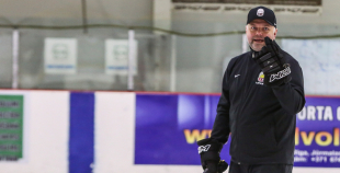 FOTO: Latvijas U-20 hokeja izlases treniņš