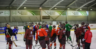 Latvijas izlases treniņš pirms došanās uz Franciju 