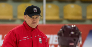 FOTO: Latvijas izlases treniņš "Volvo ledus hallē" (09.04.)