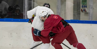 FOTO: Latvijas U-18 hokeja izlases treniņš