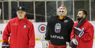 Latvijas hokeja izlase aizvada pirmo treniņu pirms gaidāmā turnīra Francijā