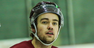 FOTO: U-20 izlases pirmdienas ledus treniņš "Volvo" ledus hallē 