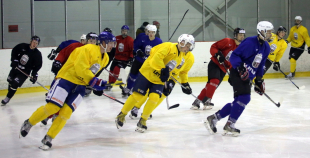 Latvijas U20 hokeja izlases treniņš