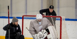 FOTO: Latvijas U-18 hokeja izlases treniņš