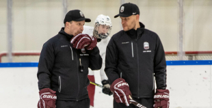 FOTO: Latvijas U-18 hokeja izlases treniņš