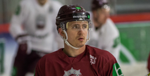 FOTO: Latvijas izlases treniņš "Volvo ledus hallē" (09.04.)