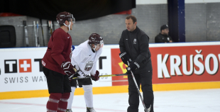 Latvijas hokeja izlases treniņš 07.05.2017.