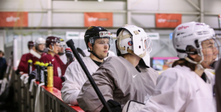 FOTO: Latvijas U-20 hokeja izlases treniņš