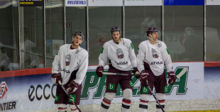 FOTO: Latvijas izlases treniņš "Volvo ledus hallē" (09.04.)